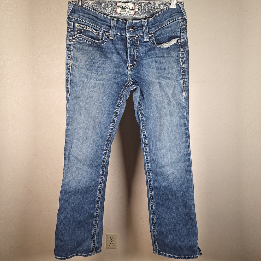 Ariat REAL Denim Womens Jeans Bootcut Embroidered Pockets 29